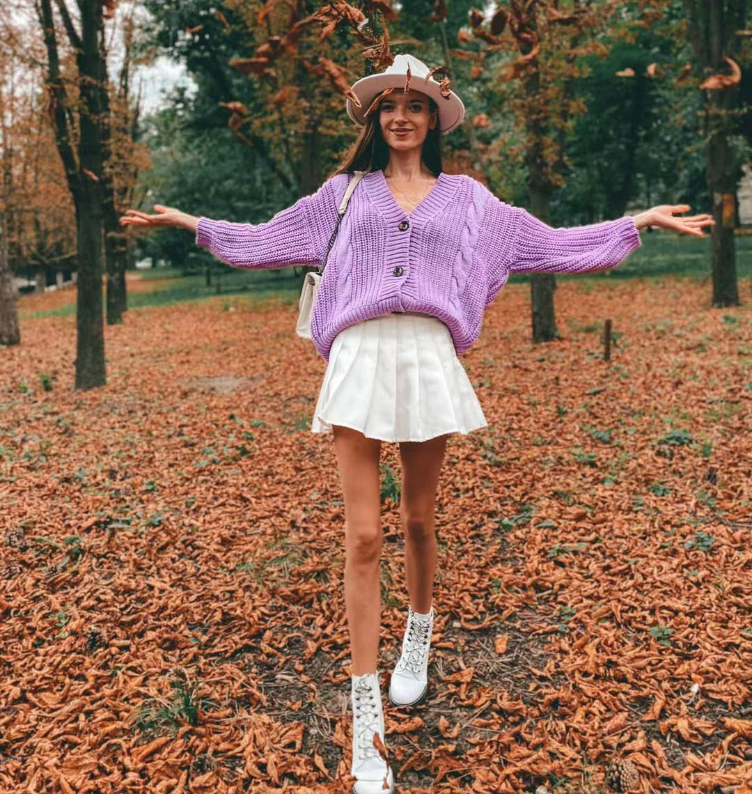 Vintage Knitted V-Neck Cardigan