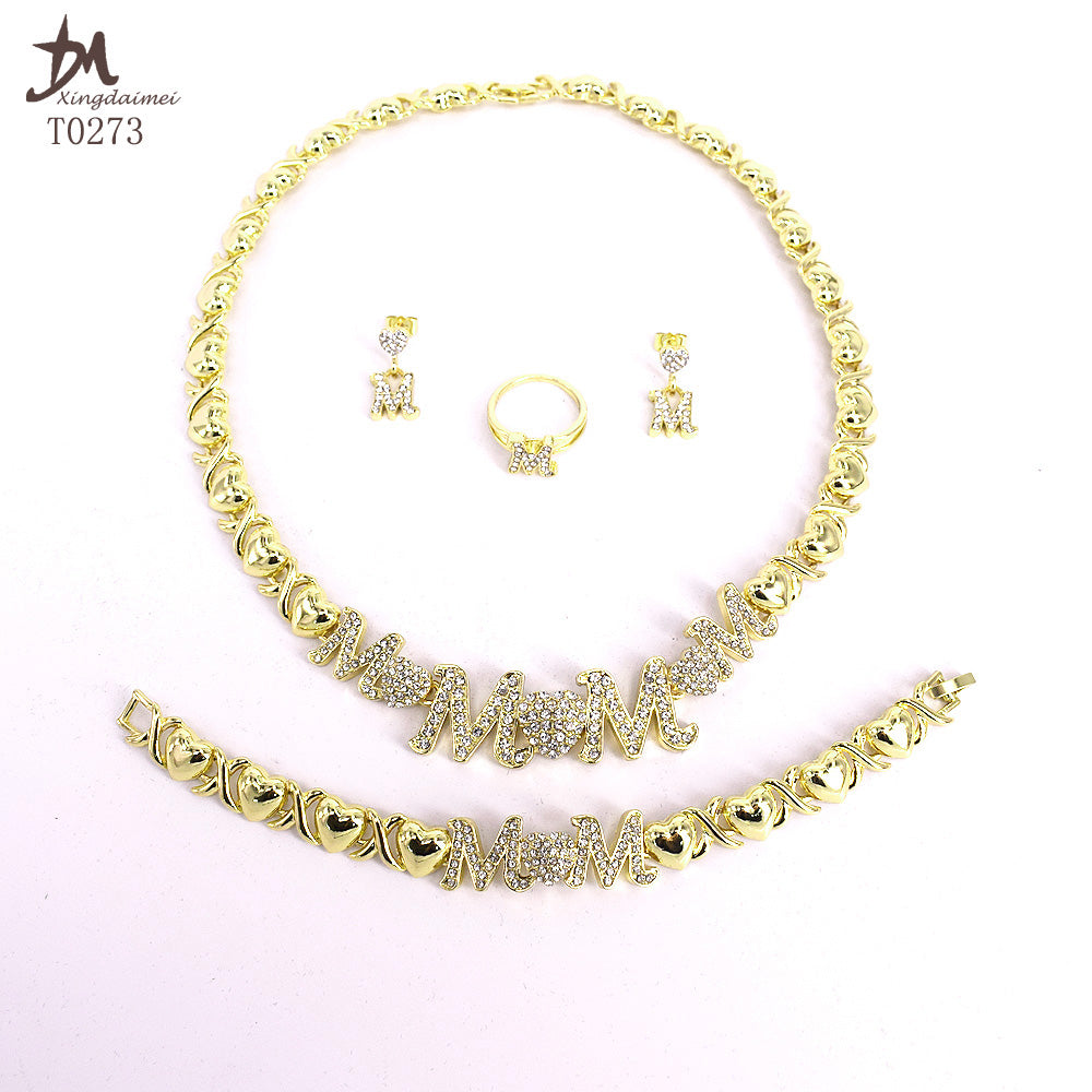Gold-Plated MOM Jewelry Set