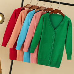 V-Neck Women's Cardigan