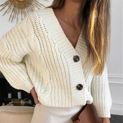 Vintage Knitted V-Neck Cardigan