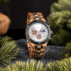 Luxury Wooden Chronograph Watch for Men