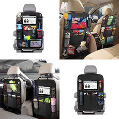 Car Backseat Organizer with Touch Screen Tablet Holder