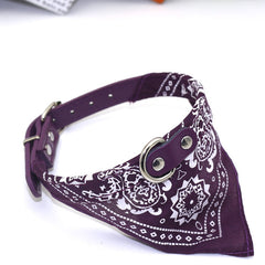 Small Pet Collar PU Adjustable Leather Scarf