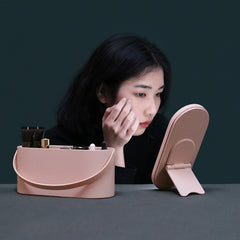 Makeup Organizer Box with LED Mirror