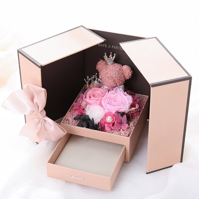 Artificial Flower Jewelry Box