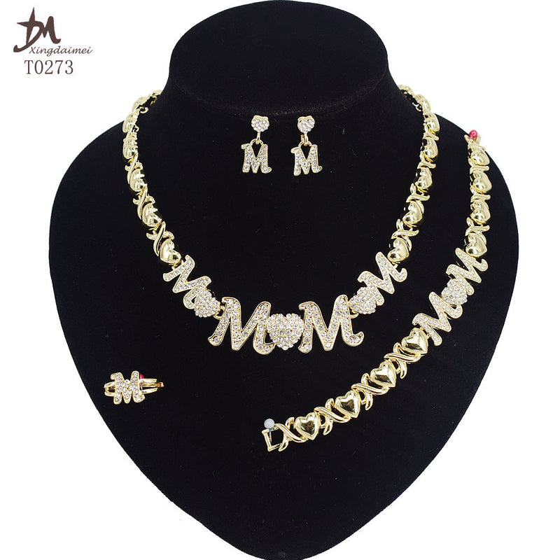 Gold-Plated MOM Jewelry Set