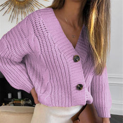 Vintage Knitted V-Neck Cardigan