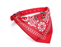 Small Pet Collar PU Adjustable Leather Scarf