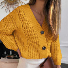 Vintage Knitted V-Neck Cardigan