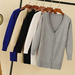 V-Neck Women's Cardigan